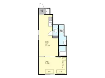 39 VILLA NUKUI(1LDK/1階)の間取り写真