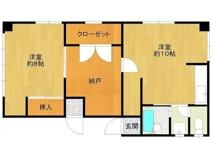 大手町ビル(1SLDK/3階)の間取り写真