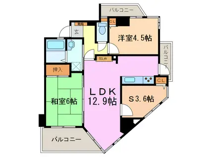 シティマンション赤池(2SLDK/1階)の間取り写真