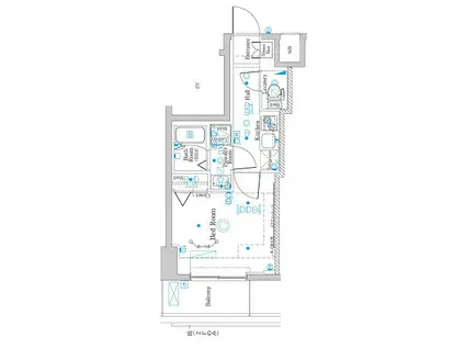 ラフィスタ横浜蒔田I(1K/11階)の間取り写真