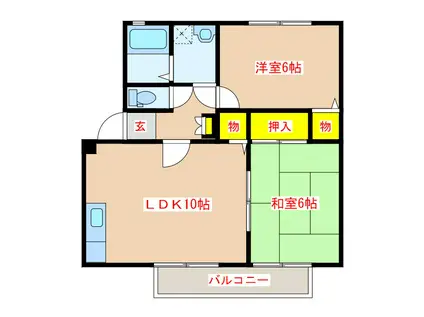 MAMAISONMARUTA サウス(2LDK/1階)の間取り写真