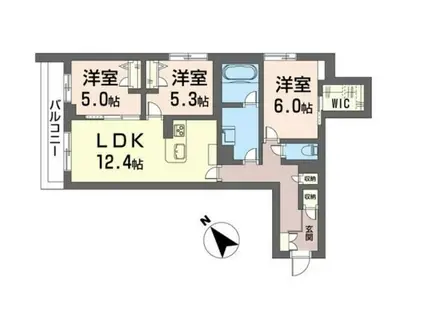 ドメイン24(3LDK/2階)の間取り写真