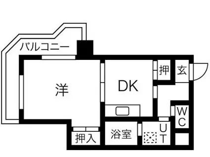 アネックス池下(1DK/2階)の間取り写真