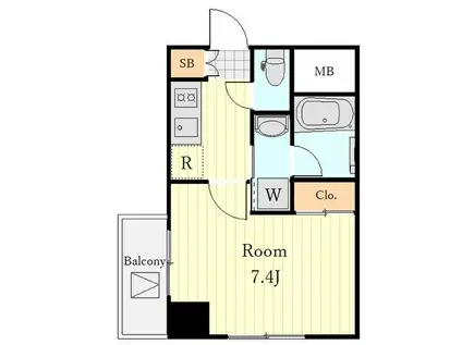 レジデンス東別院スクエアII(1K/3階)の間取り写真