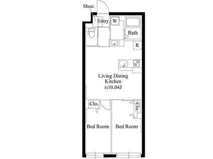 グランパセオ大岡山(2LDK/3階)の間取り写真