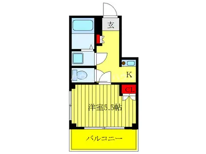 コーポ小林(1K/3階)の間取り写真