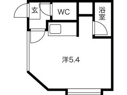 ガーデンヒルズ32(ワンルーム/2階)の間取り写真