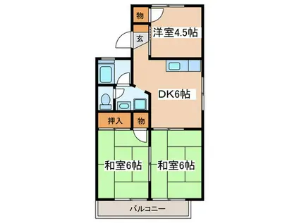 セジュール近藤(3DK/2階)の間取り写真