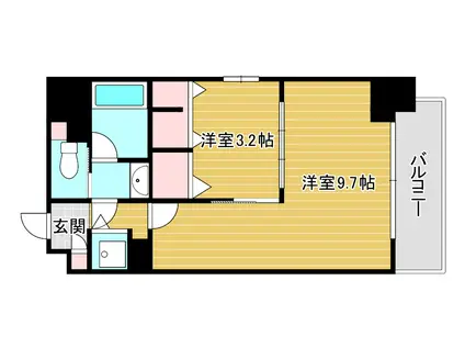 レオンコンフォート北浜(1LDK/8階)の間取り写真