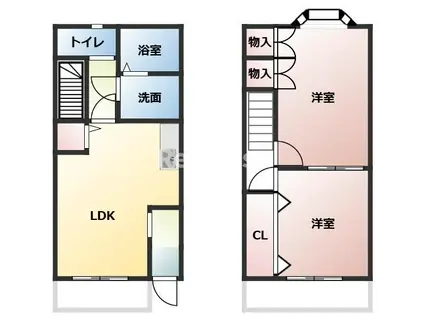 プレジオ(2LDK/1階)の間取り写真