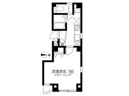 ORITO S・S(1K/4階)の間取り写真