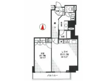 フィールエー渋谷(1LDK/8階)の間取り写真