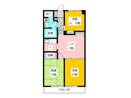 プロスパーレジデンス(3LDK/2階)の間取り写真