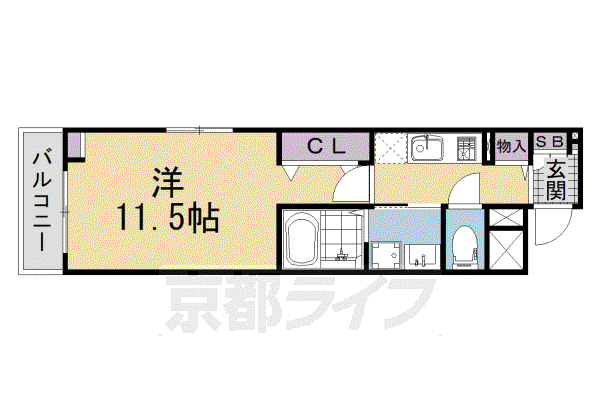 たばさはうすII(1K/2階)の間取り写真
