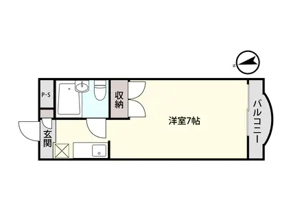 アシスト城南マンション(ワンルーム/4階)の間取り写真