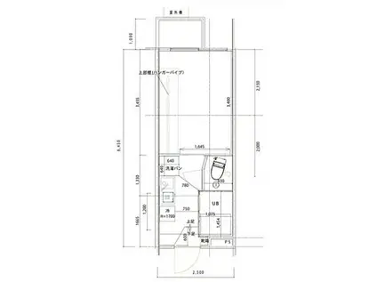 アイ・テラス(1K/2階)の間取り写真
