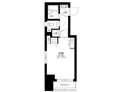 アクティア神田岩本町(ワンルーム/11階)の間取り写真