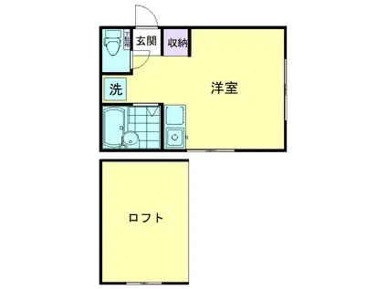 コーラルコート久米川(ワンルーム/2階)の間取り写真