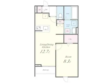 FOREST HEIM(1LDK/1階)の間取り写真