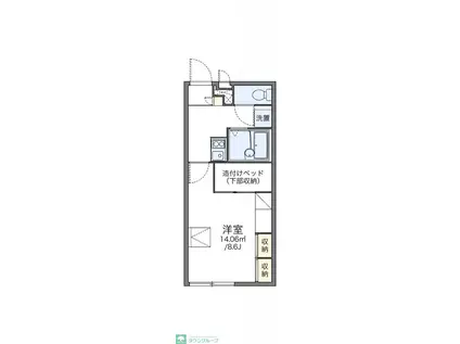 レオパレスCHARMAN(1K/2階)の間取り写真