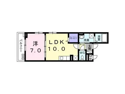 アルドーレ ハウス(1LDK/2階)の間取り写真
