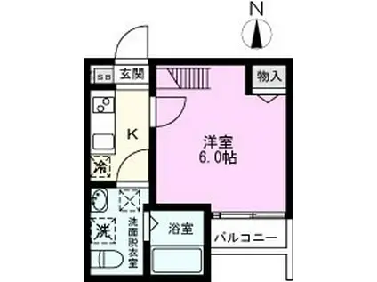 セルフィーユ(1K/1階)の間取り写真