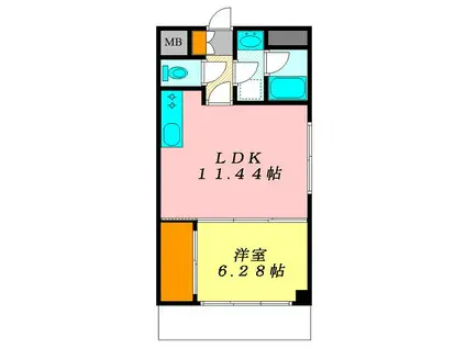 アクステージ(1LDK/5階)の間取り写真