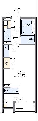 レオネクスト虹(ワンルーム/2階)の間取り写真