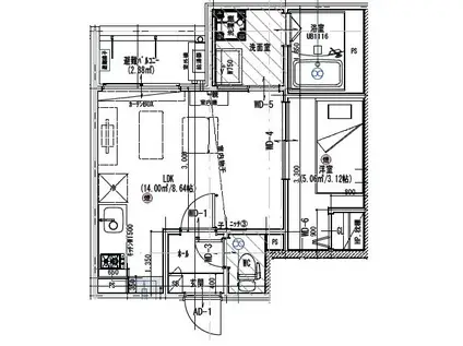 JACK KOYOII(1LDK/1階)の間取り写真