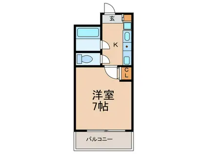 フォーラム福島・玉川(1K/5階)の間取り写真