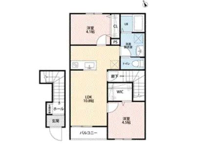 リーブルファイン久喜東 II(2LDK/2階)の間取り写真