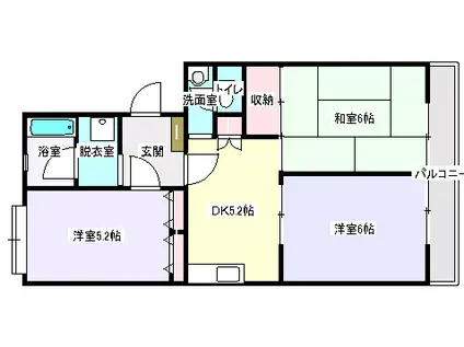 サンコーポラス(3DK/2階)の間取り写真