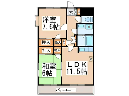 シャーレン杉並I(2LDK/3階)の間取り写真