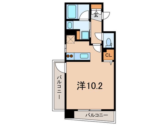 レジディア大井町II(ワンルーム/4階)の間取り写真