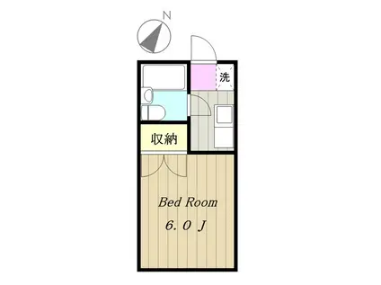 コーポ七生(ワンルーム/1階)の間取り写真