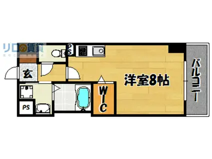 ホープ上新庄(ワンルーム/7階)の間取り写真