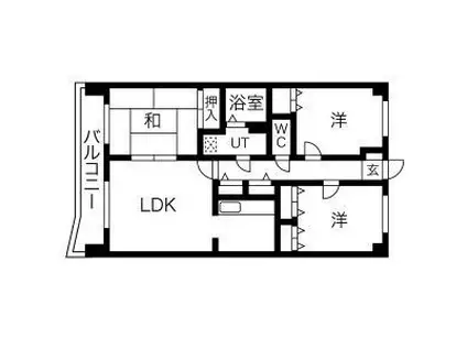 パグーロ東平尾(3LDK/6階)の間取り写真
