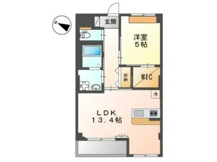 LAFORET MONTE(1LDK/3階)の間取り写真