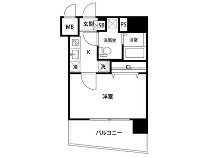 ハーモニーレジデンス東京イーストコア(1K/10階)の間取り写真