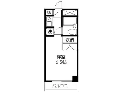 ティクス1(ワンルーム/7階)の間取り写真