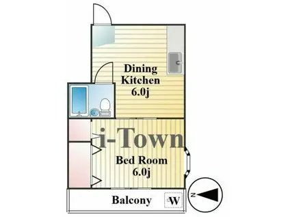 赤羽ウエストハイツ(1DK/2階)の間取り写真