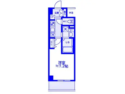 ヴェールシャルマン戸塚 II(1K/2階)の間取り写真