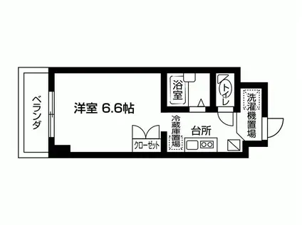 グリーンテラス国領(ワンルーム/3階)の間取り写真