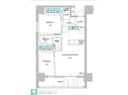 ルフォンプログレ志村坂上(2LDK/2階)の間取り写真