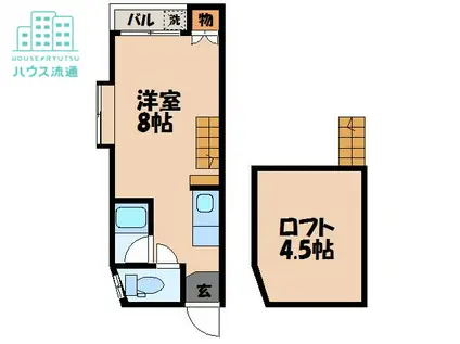 アネモスハイツ(ワンルーム/1階)の間取り写真
