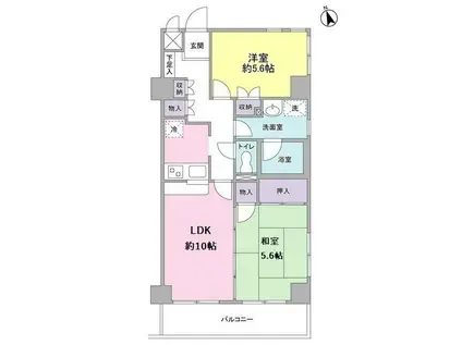 エクレール上池台(2LDK/3階)の間取り写真