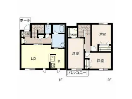クラヴィエ南町ノ坪(3LDK/2階)の間取り写真