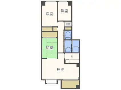 第2エクセルナガタ(3LDK/7階)の間取り写真