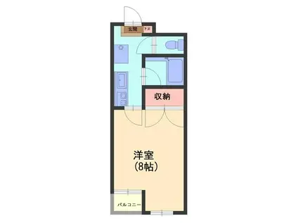 ラ・メゾンドクレール(1K/1階)の間取り写真