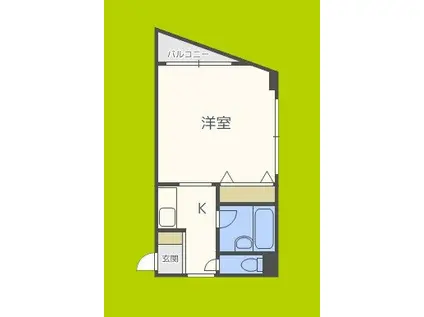 ルーミハイツ塚本(1K/3階)の間取り写真